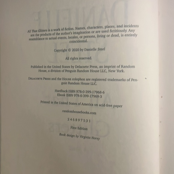 FIRST EDITION Danielle Steel All that glitters - Picture 6 of 6